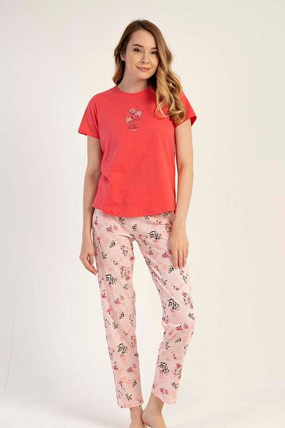 C&City Short Sleeve Pajama Set Red-441025