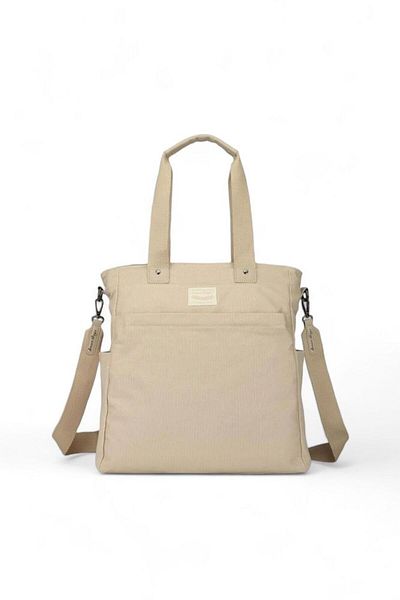 SMART BAGS Geantă de umăr de damă din pânză bej - Smb1309