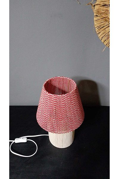 poplinhome Ekru Conical Model Macrame Lampshade - Bedroom, Living Room, Children's Room and Bohém Décor