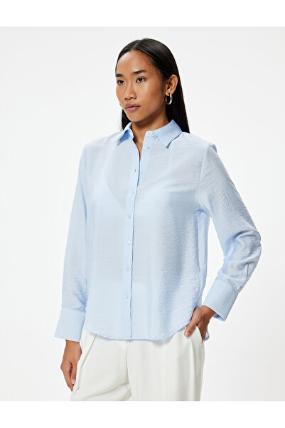 Koton Cămașă albastră de damă - 5wak60025uw