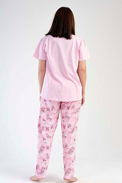 C&City Nagy méretű rövid ujjú pizsama szett Pink-441035