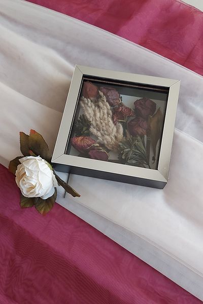 Verda Çerçeve 20x20x5 cm New Fashion Flower Pattern Memory Frame