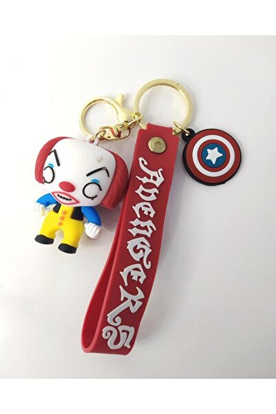 Hd Marketim Anahtarlık Halloween Cadılar Bayramı Palyaço Silikon Anahtarlık Çanta Süsü Karakter Figür Oyuncak Ak