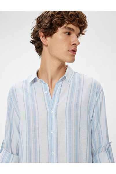 Koton Basic Gömlek Uzun Kollu Düğmeli Pamuklu Regular Fit