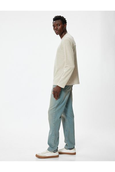Koton Crew Neck Long Sleeve Cotton Blended Basic Sweater