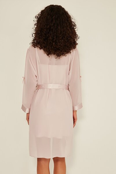 C&City 047 Γυναικείο Σατέν Νυχτικό Σετ σε Πούδρα