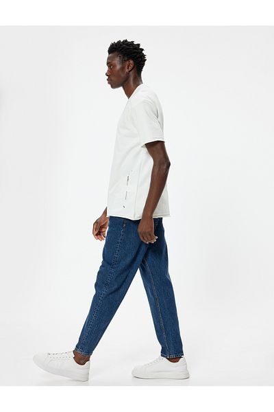 Koton Μπλουζάκι Oversize Cotton Blend - κοντό μανίκι, λαιμόκοψη, στάμπα με σύνθημα