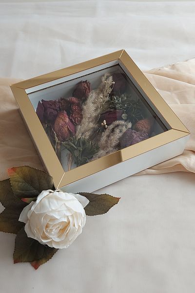 Verda Çerçeve 20x20x5 cm Rama de memorie cu model floral nou la moda