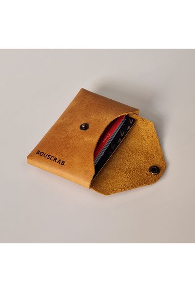 bouscrab Genuine Leather Card Holder Coin Purse