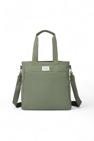 SMART BAGS Geantă de umăr pentru femei din pânză kaki - Smb1309