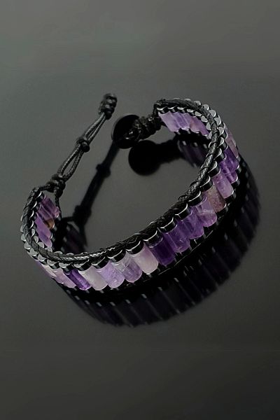 Seven Art Jewelry Natural Stone Bracelet, Amethyst Bracelet, Purple Bracelet, Gift Bracelet, Men's Bracelet, Women's Bracelet