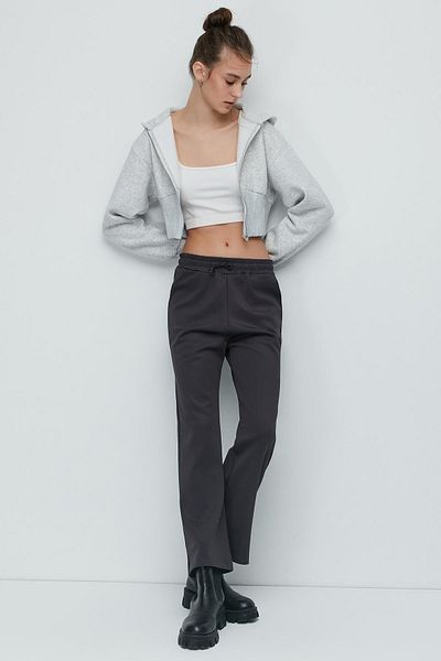 C&City Smoked 843 Model Slit Flare Leg Sweatpants