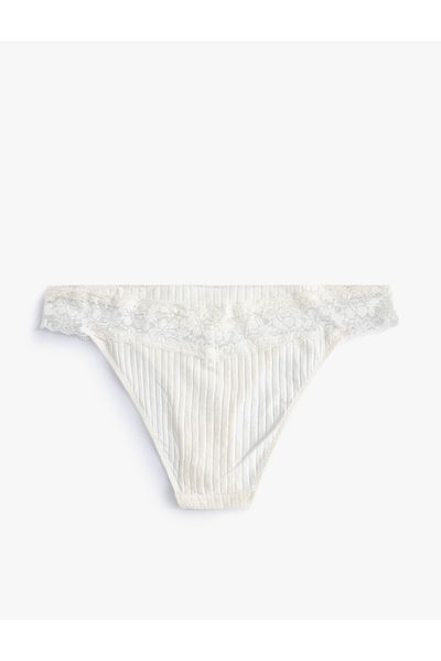 Koton Ψηλόμεση Hipster εσώρουχα Lace Ribbed Modal Mixed