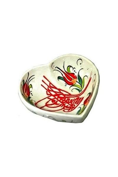 Hd Marketim Ottoman Tuğra Patterned Handcrafted Tile Bowl Snack Bowl