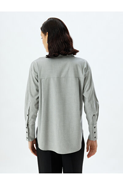 Koton Long Sleeve Shirt Cuffs Long Double Button