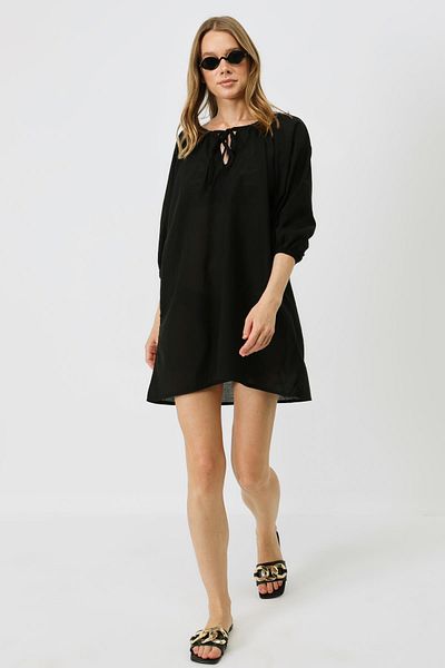 C&City Schwarzes Pareo-Strandkleid – 22327