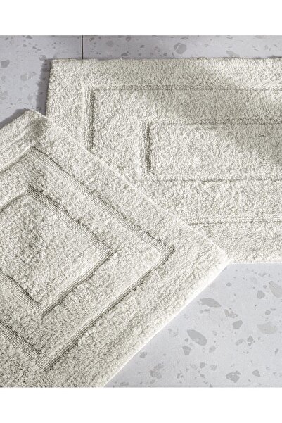 Madame Coco Lambese 2-Piece Cotton Bath Mat - Stone