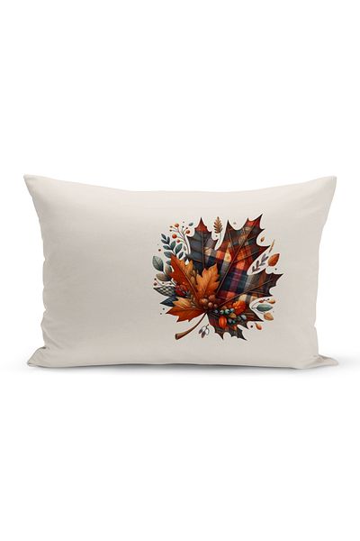 Bertille Home Autumn Series 30X50 cm Double Side Digital Printed Throw Pillow Cover (Halloween Autumn)