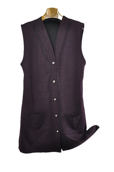 elma abone New Season Ecrin 5 Button Long Vest