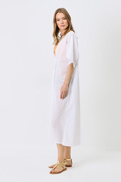 C&City Λευκό φόρεμα παραλίας Pareo - 22328