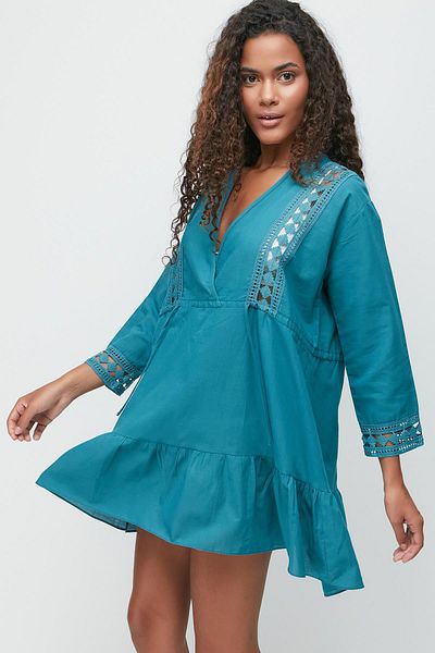 C&City Rochie Pareo Beach 22411 Petrol Green