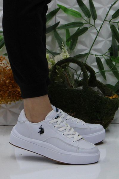 U.S. Polo Assn. BAZA. Polo Assn. Gınger White Produs original Pantofi confortabili pentru femei