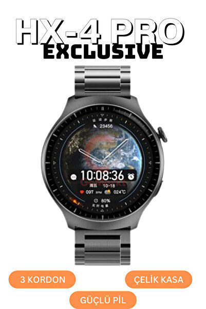 Han-S Bilişim Watch X4 Pro 3 Kordonlu Akıllı Saat Ios&Android Uyumlu 46 mm