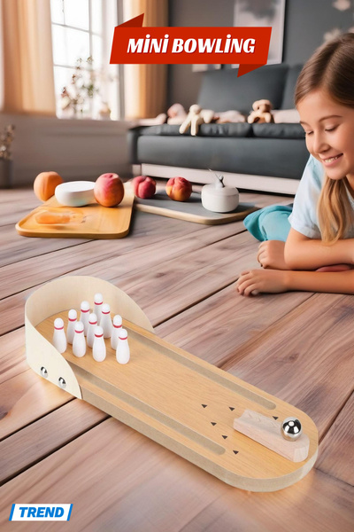 TOYFEST Mini Masa Üstü Bowling Oyunu Minyatür Bowling Oyunu