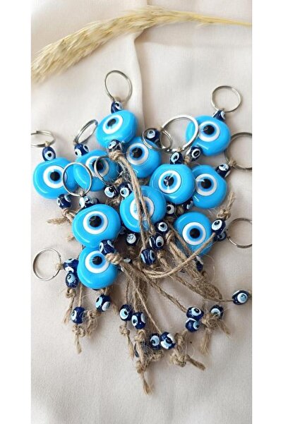 Hd Marketim Breloc cu mărgele ochi albastru - 10 bucăți de protecție împotriv...