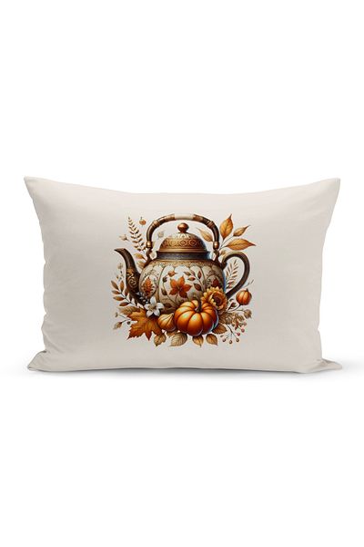 Bertille Home Autumn Series 30X50 cm Double Side Digital Printed Throw Pillow Cover (Halloween Autumn)