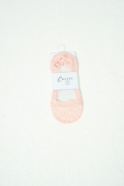 C&City Κάλτσες μπαλαρίνας Pink Luna Lace