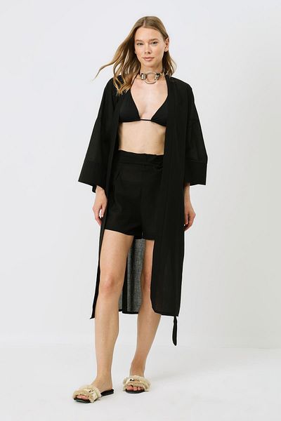 C&City Kimono-Set mit schwarzen Shorts – 9069