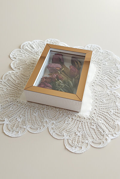 Verda Çerçeve 15x20x5 cm New Fashion Flower Memory Frame - Deep Rose Box