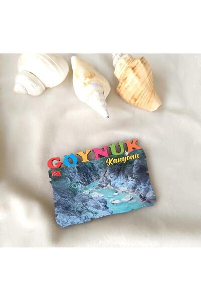 Hd Marketim Magnet Antalya Göynük Kanyonu Ahşap Mıknatıslı Buzdolabı Süsü