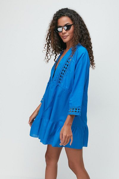 C&City Pareo Strandkleid 22411 Sax Blau