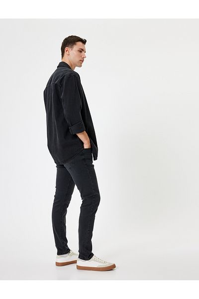 Koton Standard Waist Slim Fit Cotton Jeans - Brad Jean