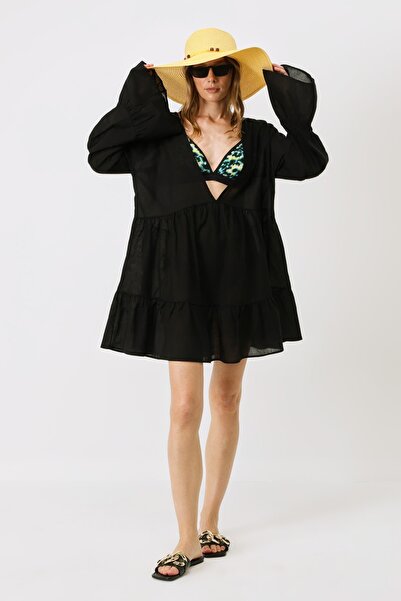 C&City Black Pareo 22329 - Φόρεμα παραλίας