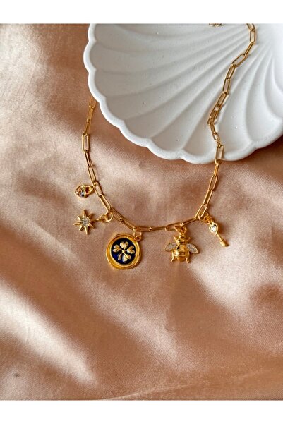 Nour Co Renkli Charm Kolye