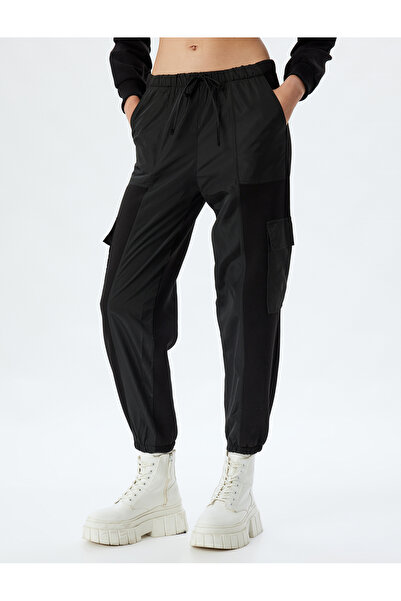 Koton Kargo Jogger Eşofman Altı Cep Detaylı Beli Bağcıklı Şardonlu