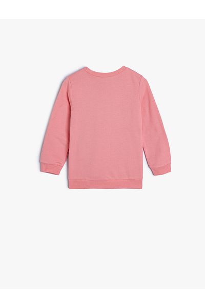 Koton Cat Printed Cotton Crew Neck Sweatshirt - Raster