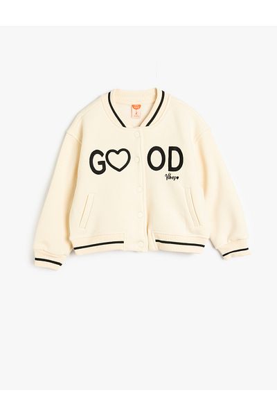 Koton College Jacket with Pockets and Embroidered Detail - Shardon