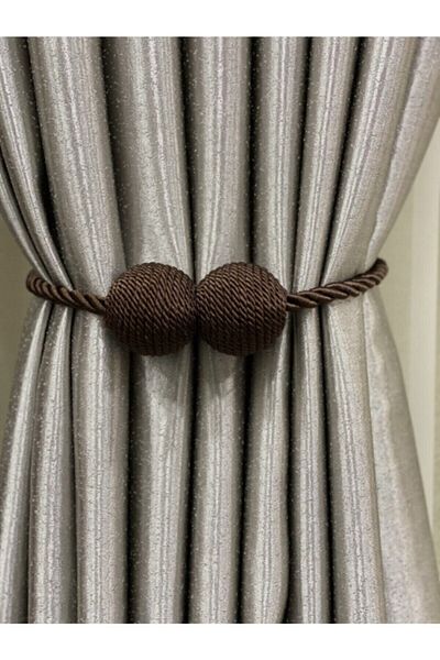 Cortibo Magnetic Cord Wrap Tulle and Background Curtain Collection Buckle - Brown