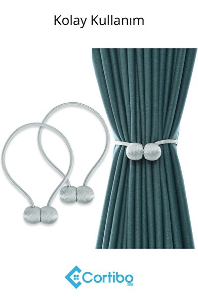 Cortibo Magnetic Cord Wrap Tulle and Background Curtain Collection Buckle - Claret Red