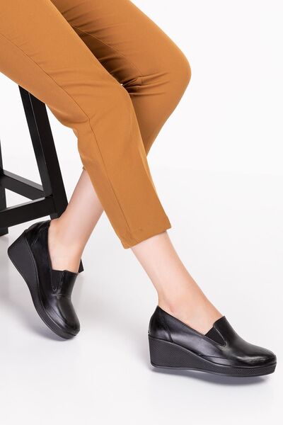 ARTI ARTI AYAKKABI plus-plus014-14001 Pantofi ortopedici de damă din piele naturală cu toc cu platformă