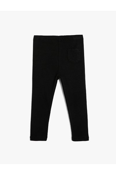 Koton Cotton Basic Tights - Ribbed and Pocket Detail