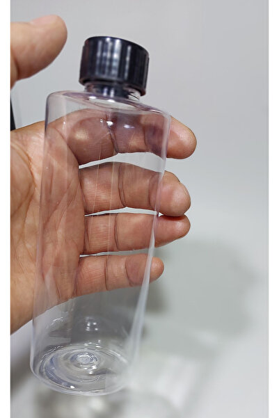 wellLine 250 Cc Düz Model Pet Şişe - Beyaz Kilitli Kapaklı - 250 Ml Boş Pet Ş...