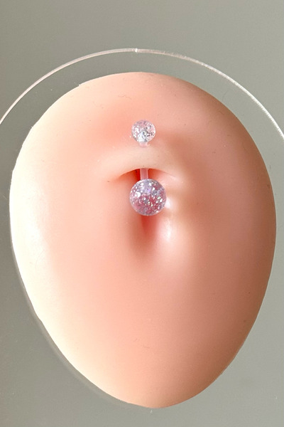 CERENY.CO Simli Bioplast Göbek Piercing Antialerjik Esnek