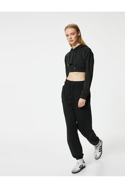 Koton Jogginghose mit hoher Taille und Schnürung an der Taille