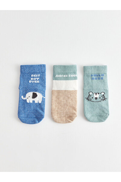 LC Waikiki Lcw Patterned Baby Boy Socks 3-Piece