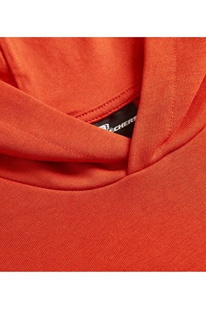 SKECHERS M Essential Hoodie Sweatshirt S242110 Erkek Kapüşonlu Sweatshirt KIRMIZI